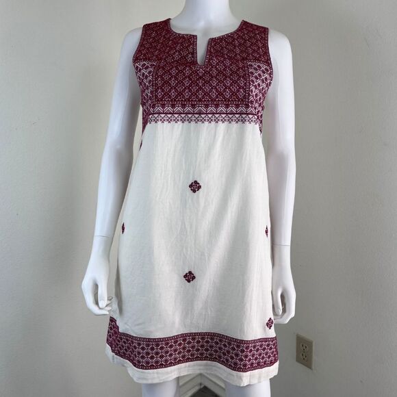 Madewell Size 6 Cotton Pullover Stitch Mosaic Shift Mini Dress Southwestern Boho - Picture 6 of 13